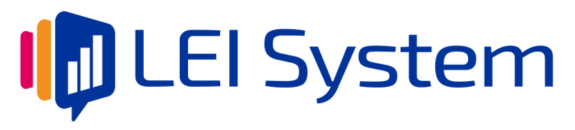 240528 Logotipo del sistema LEI 575×130 Esta imagen muestra el logotipo de LEI System, un agente de registro de LEI oficial y de confianza.