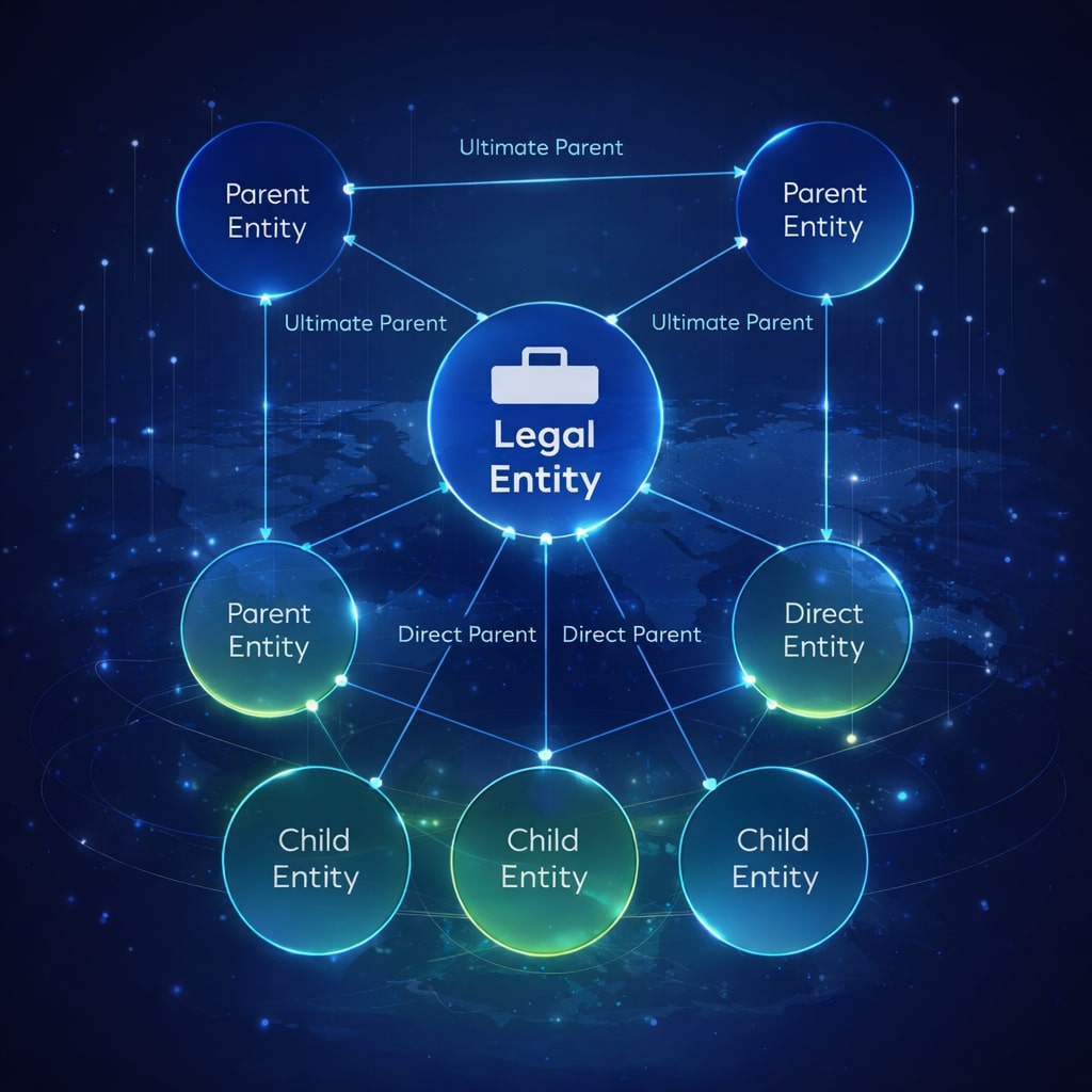 Datos LEI de nivel 2 que muestran las relaciones de propiedad y control de la empresa